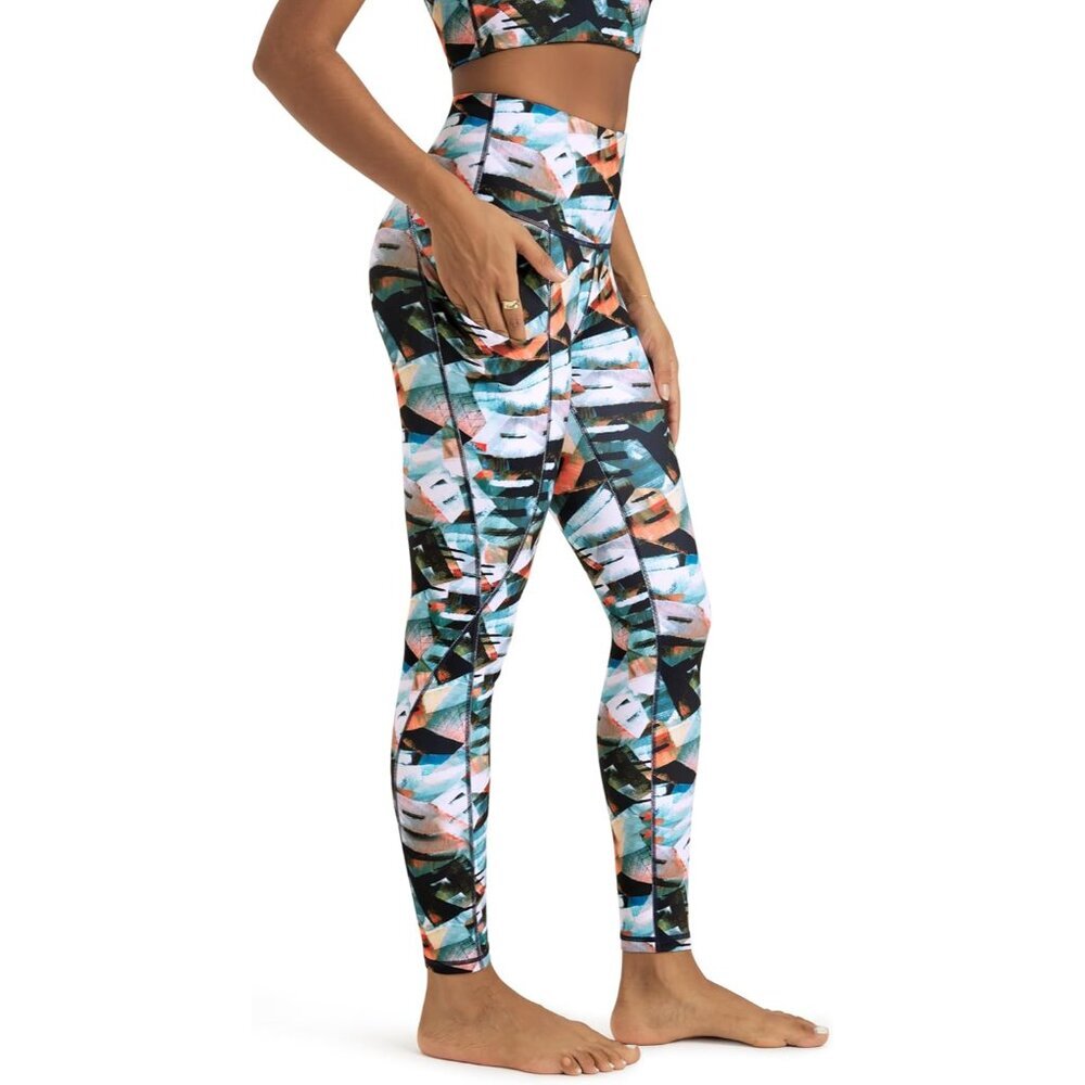 Women's High Waisted Yoga Leggings with Pockets, Tummy Control Non See Through W